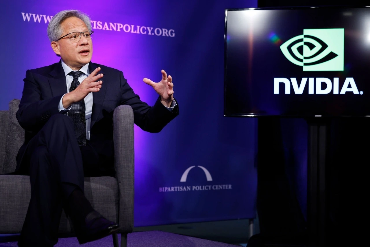 NVIDIA founder, President and CEO Jensen Huang speaks about the future of artificial intelligence and its effect on energy consumption and production at the Bipartisan Policy Center on September 27, 2024 in Washington. Image Credit: Getty Image