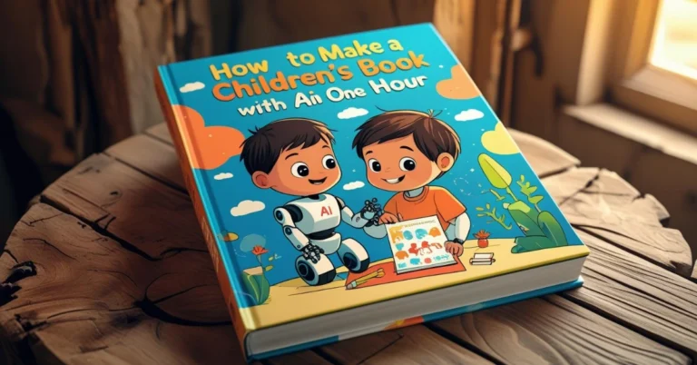 Image of a children book titled How to Make a Children’s Book With AI in One Hour.
