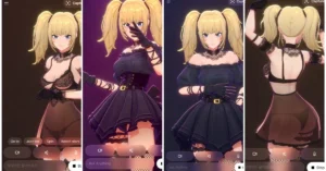 Elon Musk AI Companions Goth Anime Girl