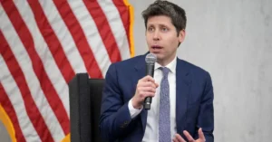 Sam Altman, CEO of OpenAI, delivers remarks at the Integrated Review of the Capital Framework for Large Banks Conference at the Federal Reserve on July 22, 2025 in Washington, DC. Image credit: Andrew Harnik/Getty Images